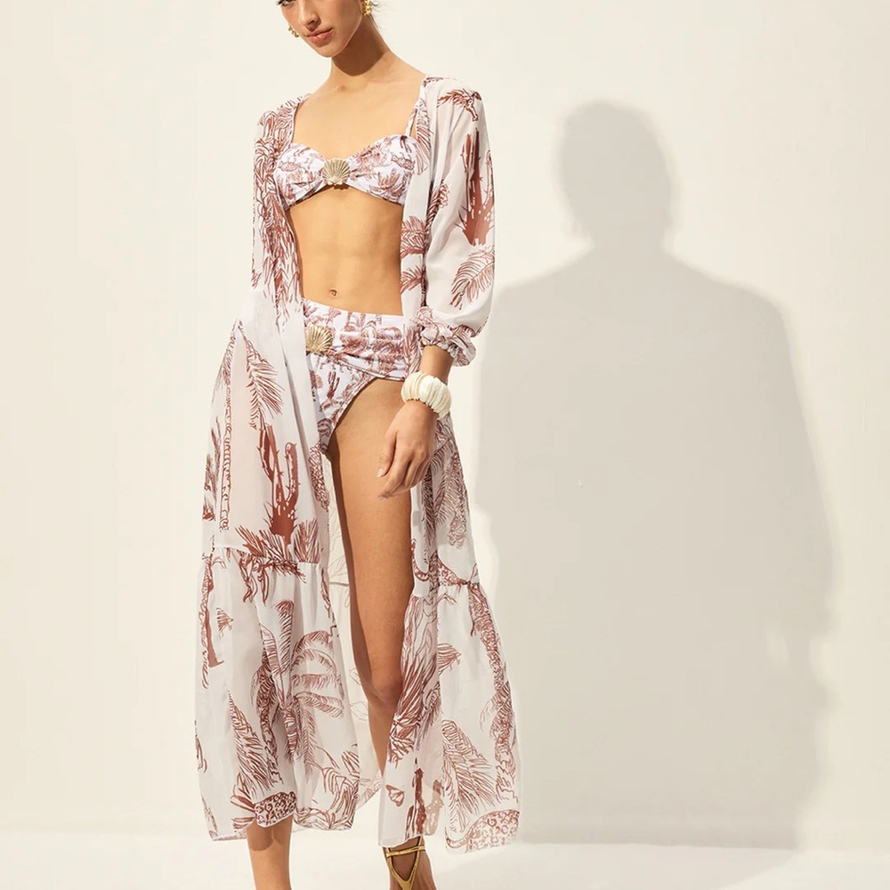 NWT Commense Floral Print Cover-Up Skirt
